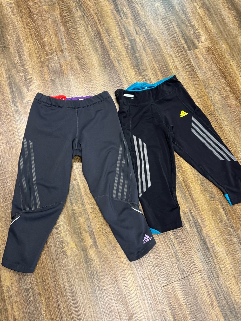 Adidas Supernova Ladies Black & Gray Athletic Cropped Leggings S
